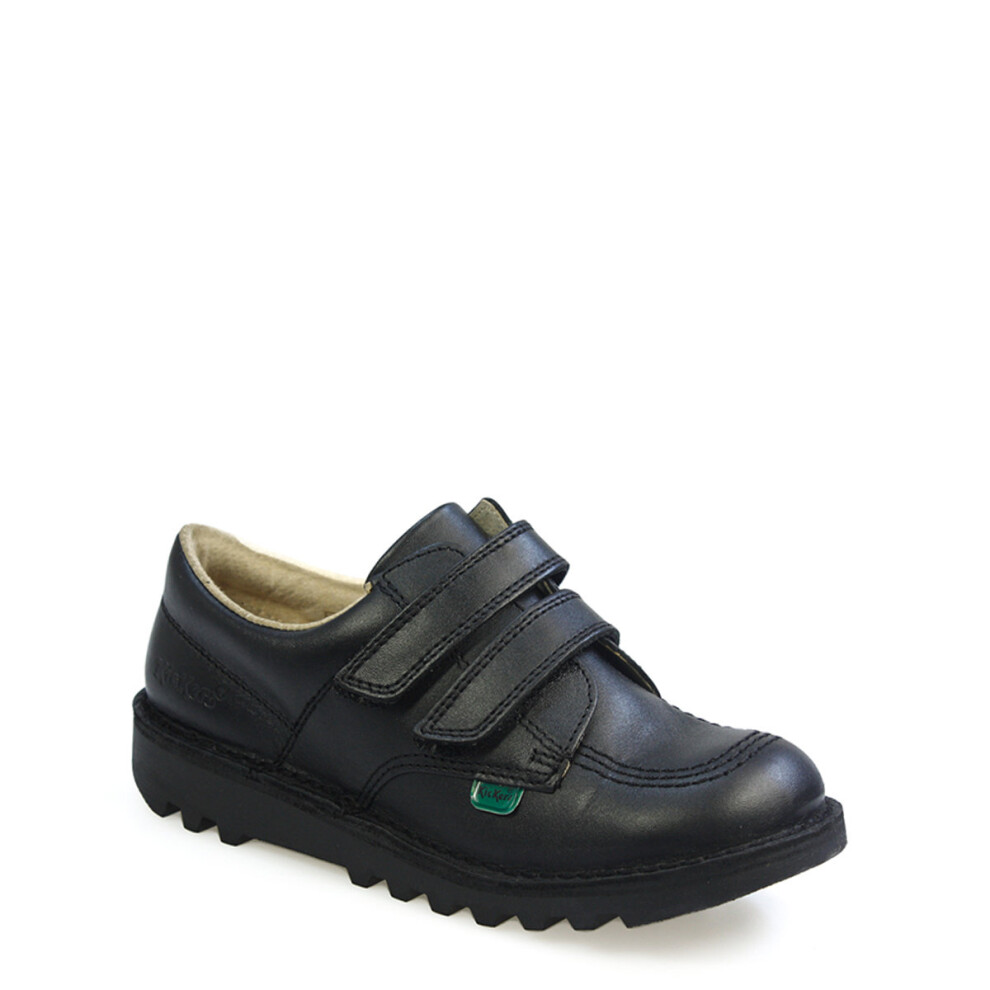 Kickers (Uk 13) Juniors Kick Lo Velcro / Black
