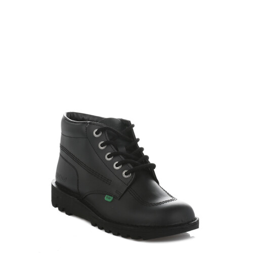 KicKers (UK 3) Kickers Kick Hi Core Youth Black Leather Ankle Boots