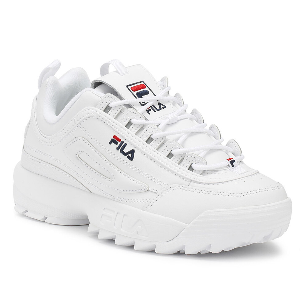 (UK 7) Fila Disruptor II Premium Womens White Trainers