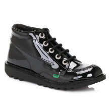 (UK 7) Kickers Kick Hi W Core Black Patent Boots