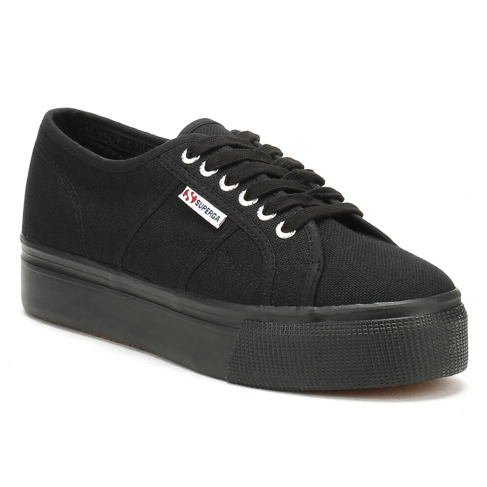 (UK 4) Superga Womens Full Black 2790 Acotw Trainers