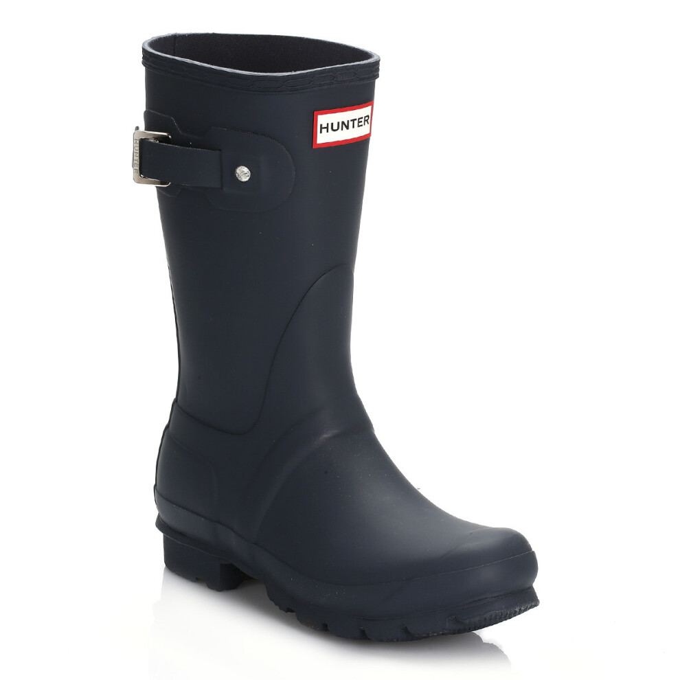 (UK 6) Hunter Womens Navy Original Short Wellington Boots
