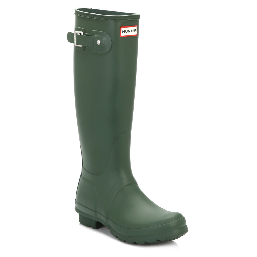 (UK 4) Hunter Original Womens Hunter Green Tall Wellington Boots
