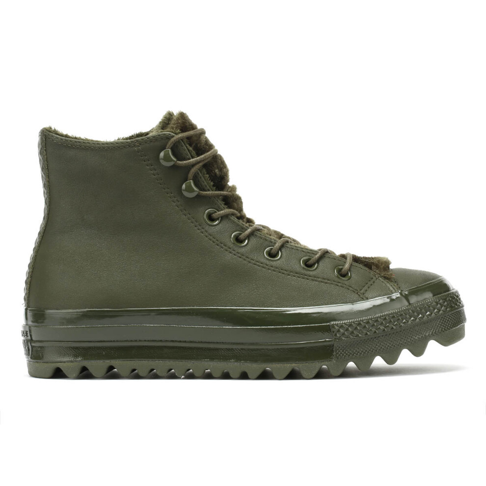 (UK 8) Converse All Star Lift Ripple Womens Green Hi Trainers