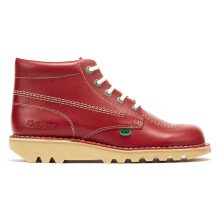(UK 9) Kickers Kick Hi Mens Red Leather Boots