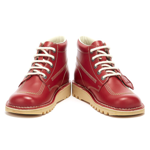 KicKers (UK 7) Kickers Kick Hi Mens Red Leather Boots 2