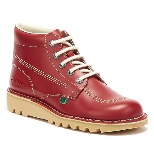 KicKers (UK 7) Kickers Kick Hi Mens Red Leather Boots 1