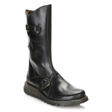 (UK 7) Fly London Womens Black Mes 2 Leather Boots