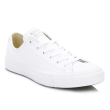 (EU 41 | UK 7.5 | US 7.5 | JP 25.5) Converse All Star Unisex White Monochrome OX Leather Trainers