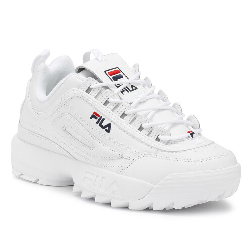 (UK 3) Fila Disruptor II Premium Womens White Trainers
