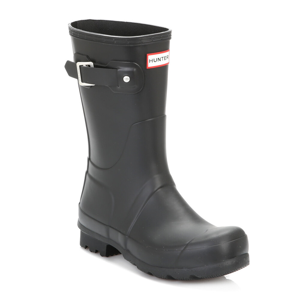 (UK 8) Hunter Original Mens Black Short Wellington Boots