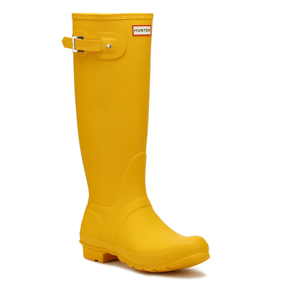 Hunter (Uk 8) Original Womens Bright Tall Wellington Boots Yellow