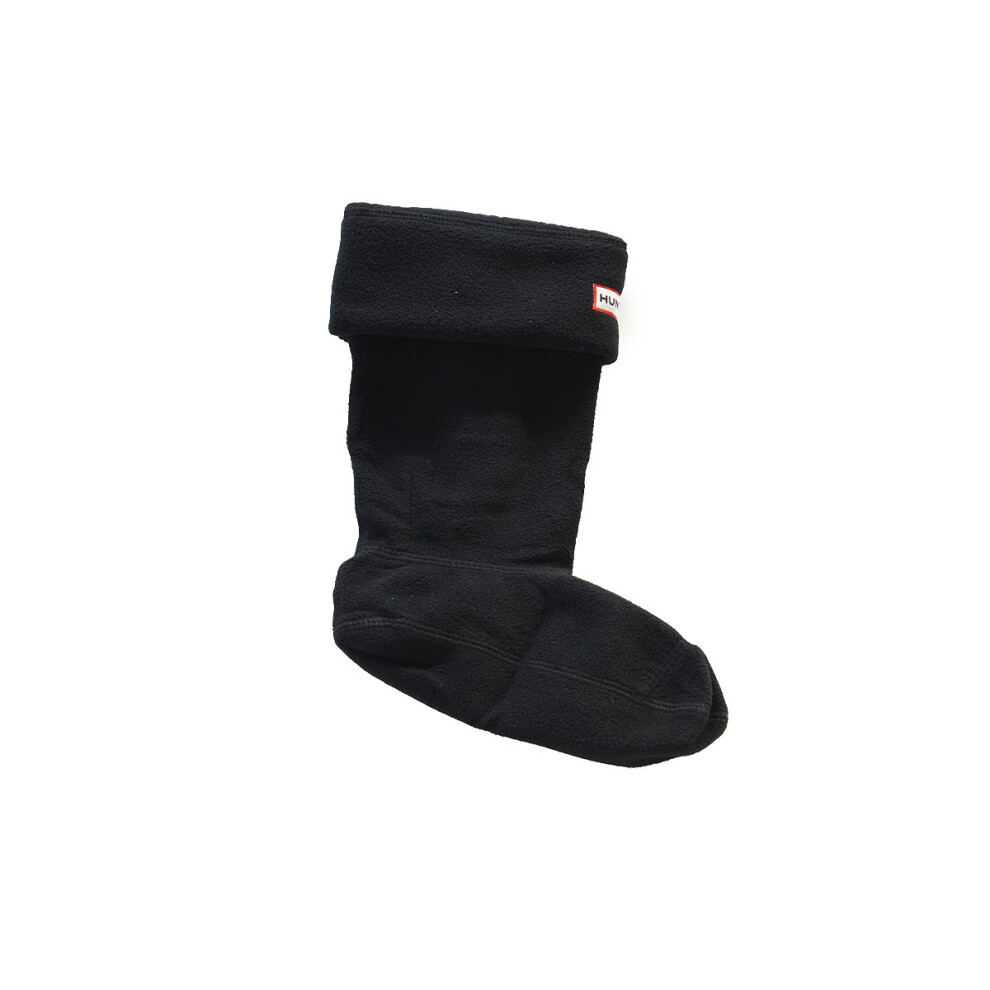 (Medium) Hunter Kids Black Fleece Welly Socks