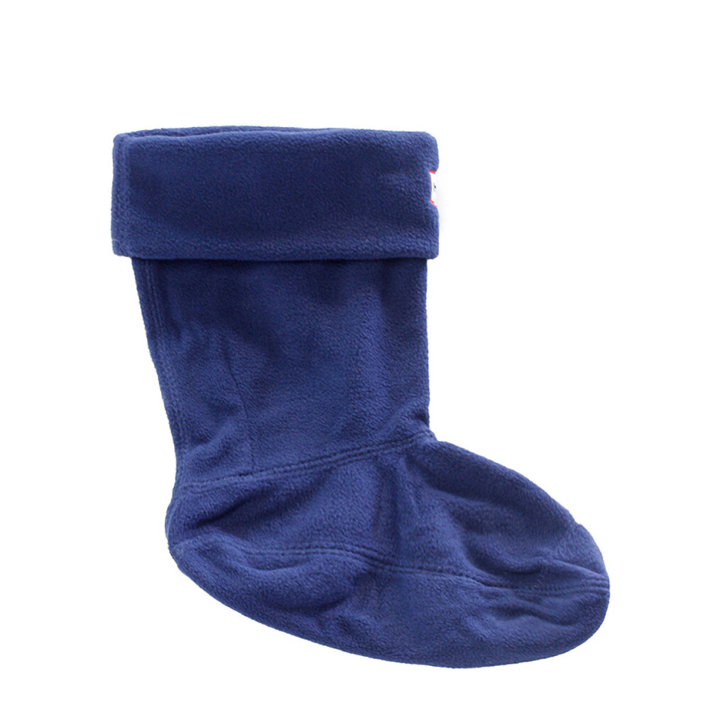 (Small) Hunter Kids Navy Fleece Welly Socks