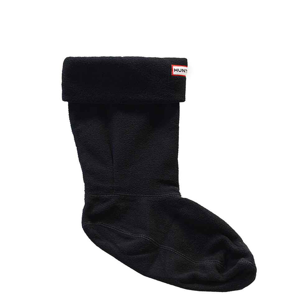 (Large) Hunter Black Fleece Short Welly Socks