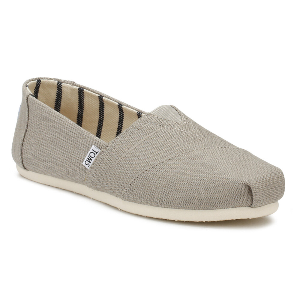 (UK 3) TOMS Womens Grey Heritage Canvas Classic Espadrilles