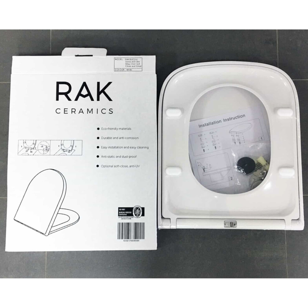 NEW Rak Series 600 Soft Close Toilet Seat- Fittings Bolts All Included