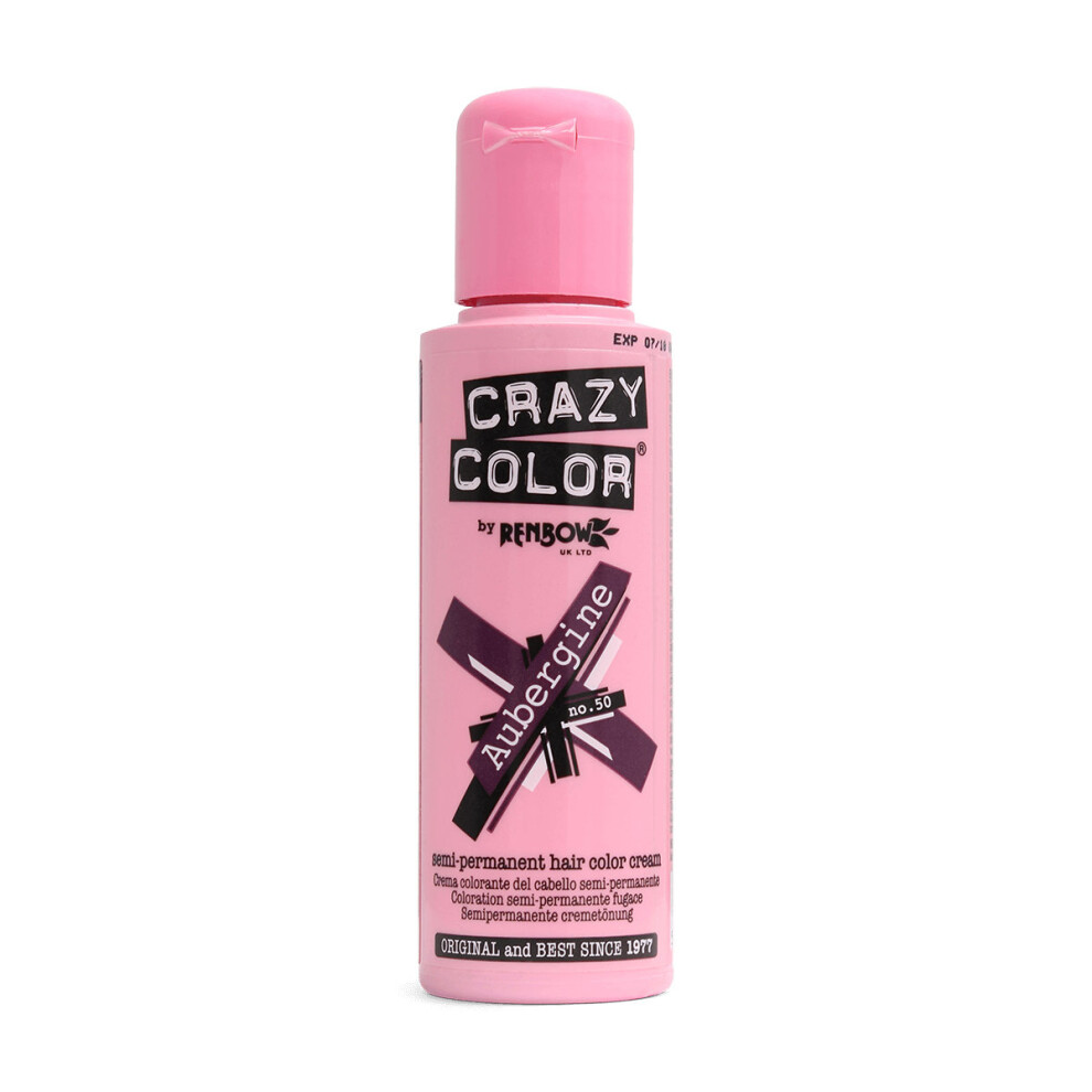 Renbow Crazy Color Cream No.50 Aubergine Semi-Permanent 100Ml