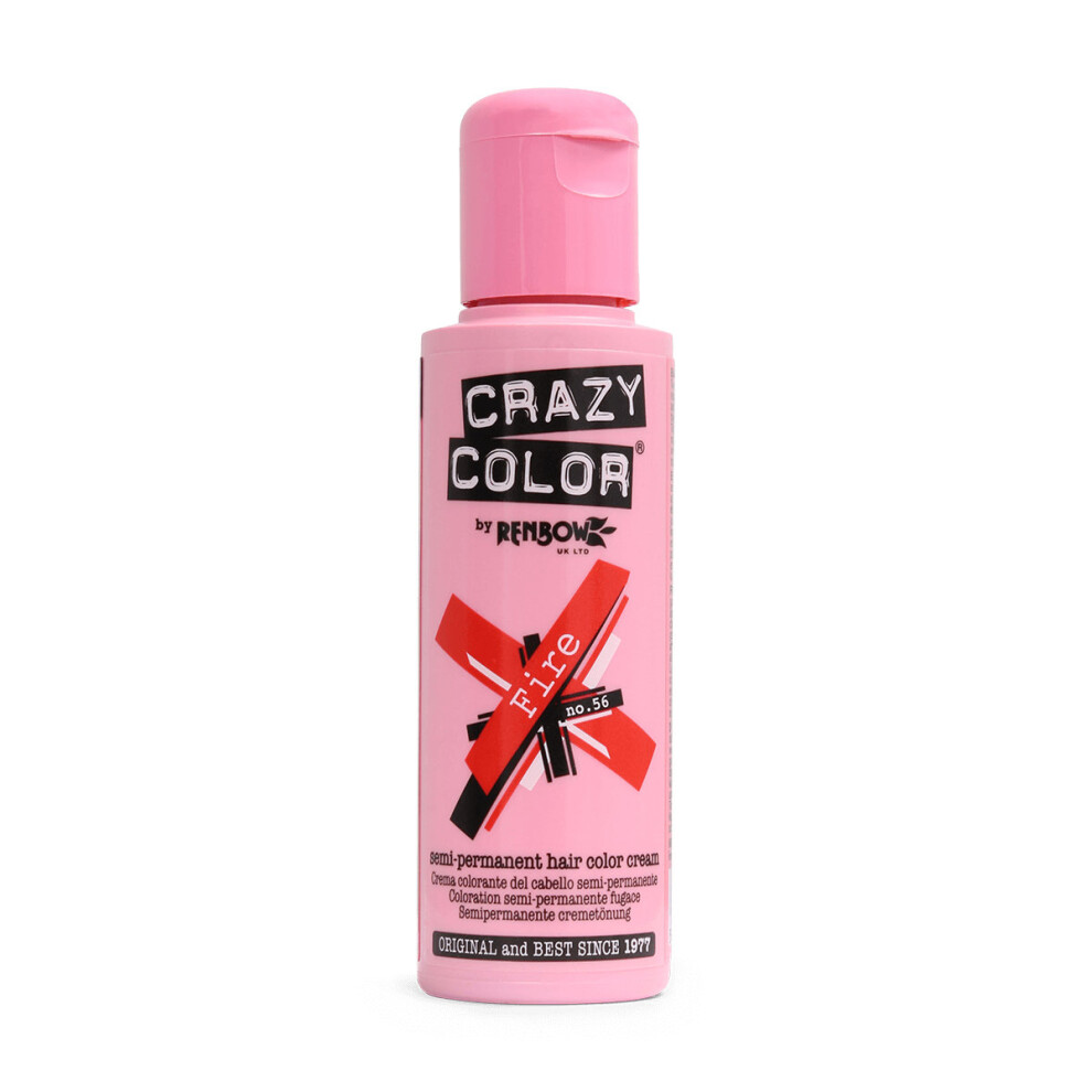 Renbow Crazy Color No.56 Fire Semi-Permanent Cream 100ml-image-OPC-P585YMW-NEW