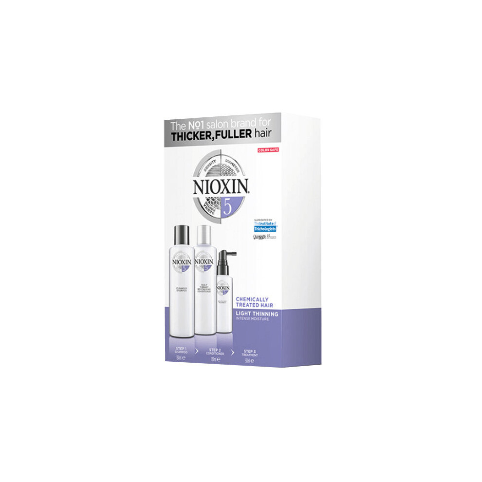 Nioxin System 5- 3 Part Kit for Chemically Treated Hair with Light Thinning