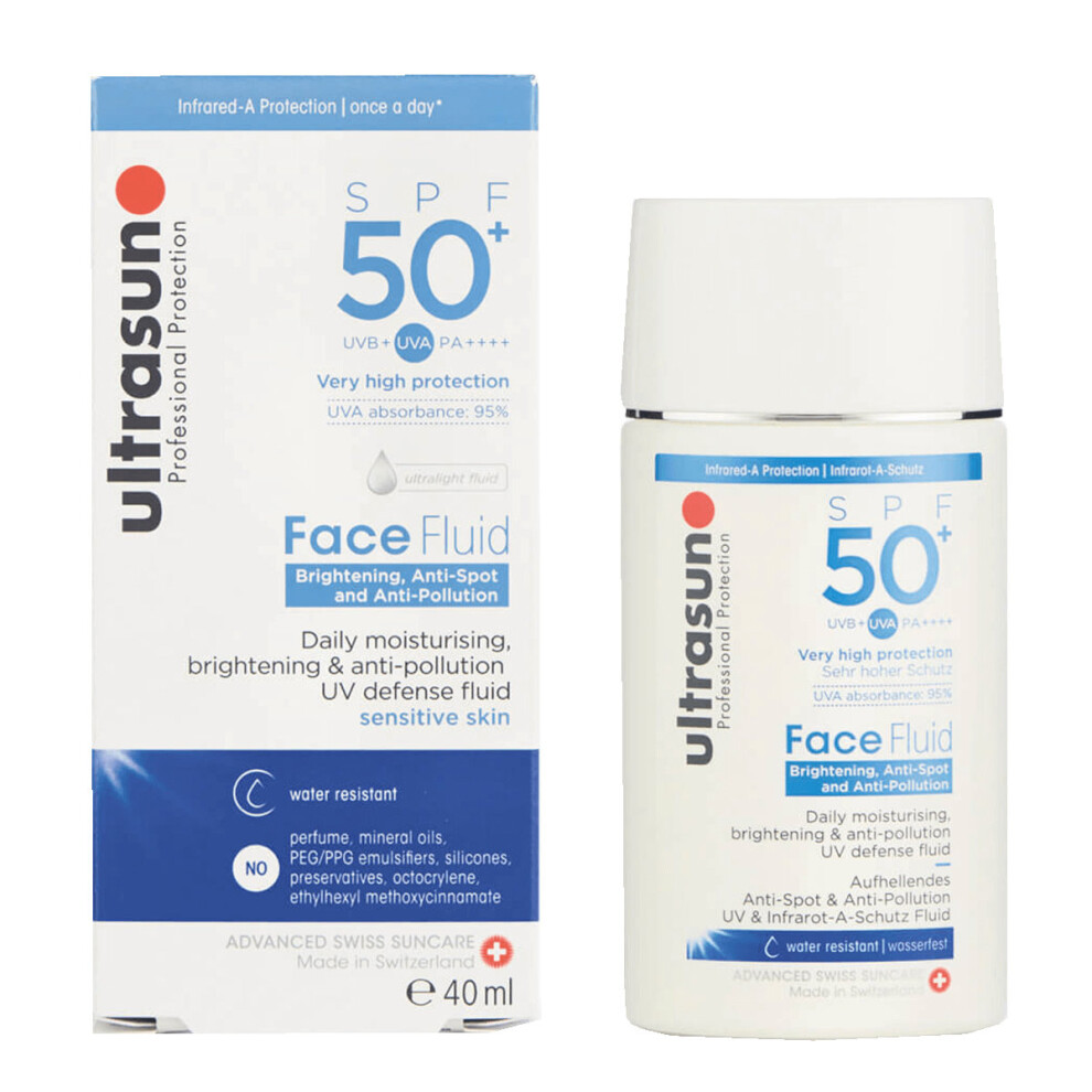 Ultrasun Face Brightening, Anti-Spot & Anti-Pollution Fluid Spf50+ 40Ml