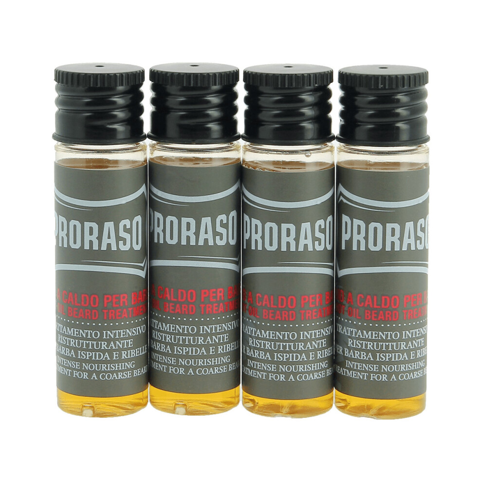 Proraso Italian Hot Oil Beard Treatment Wood And Spice 4 X 17Ml