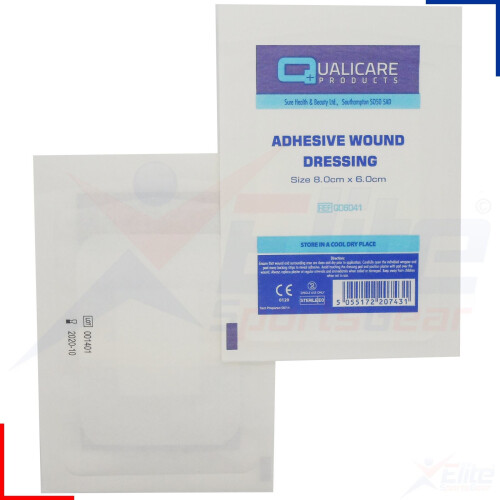 (8cm x 6cm) Qualicare Adhesive Wound Dressings