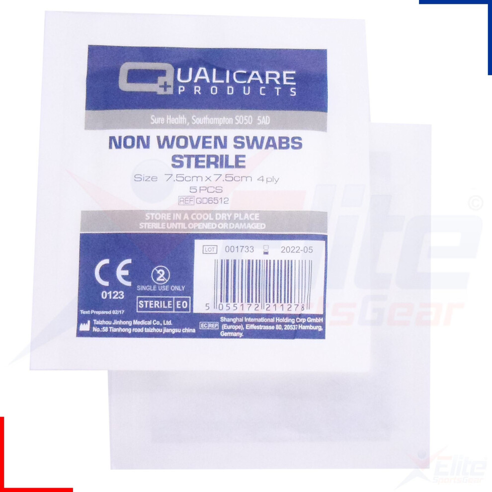 (7.5cm x 7.5cm) Qualicare Non Woven Swabs