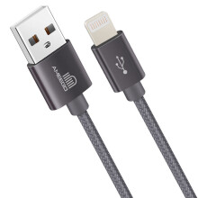 (1 metre, Grey) Ameego Braided 8 pin Cable | Heavy-Duty Charger