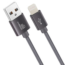 (3 metre, Grey) Ameego Braided 8 pin Cable | Heavy-Duty Charger