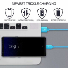(3 metre, Light Blue) Ameego Braided 8 pin Cable | Heavy-Duty Charger