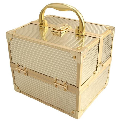 TZ Case AB-14 GGS Compact Makeup Case, Gold Stripe