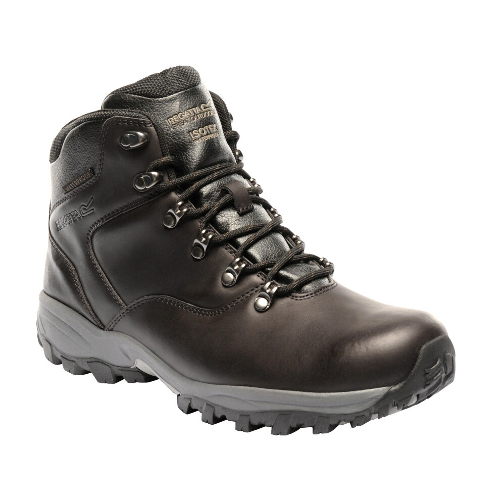 Regatta (12 Uk, Peat) Great Outdoors Mens Bainsford Waterproof Leather Hiking Boots Multicoloured