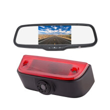 Vardsafe 200C Brake Light Reverse Backup Camera + 5 Inch Clip-on Mirror Monitor for Nissan NV200 / Evalia / Chevy City Express