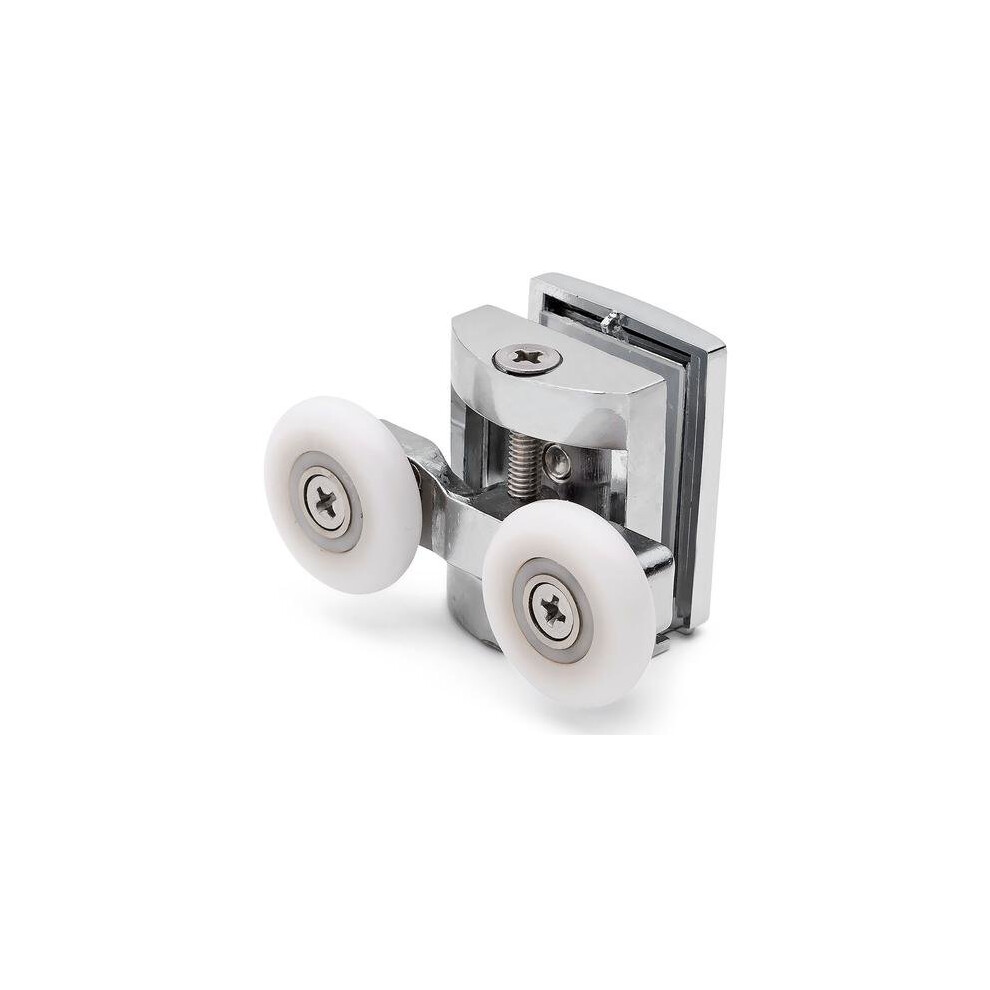 (25mm, Double) 2 x Single or Double Top Zinc Alloy Shower Door Rollers 23mm or 25mm Wheel Diameter L070-image-OPC-P586P7F-NEW