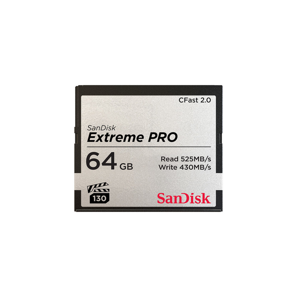 SanDisk 64GB Extreme PRO CFast 2.0 Memory Card SDCFSP-064G-A46D