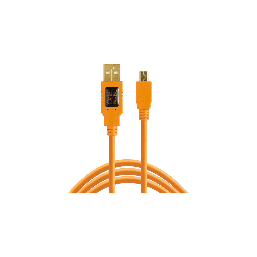 Tether Tools Tetherpro Usb 2.0 Type-A To 5-Pin Mini-Usb Cu5451 Orange 858977002950