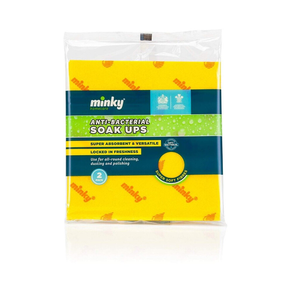 Minky Anti-Bacterial Soak Ups 2pk