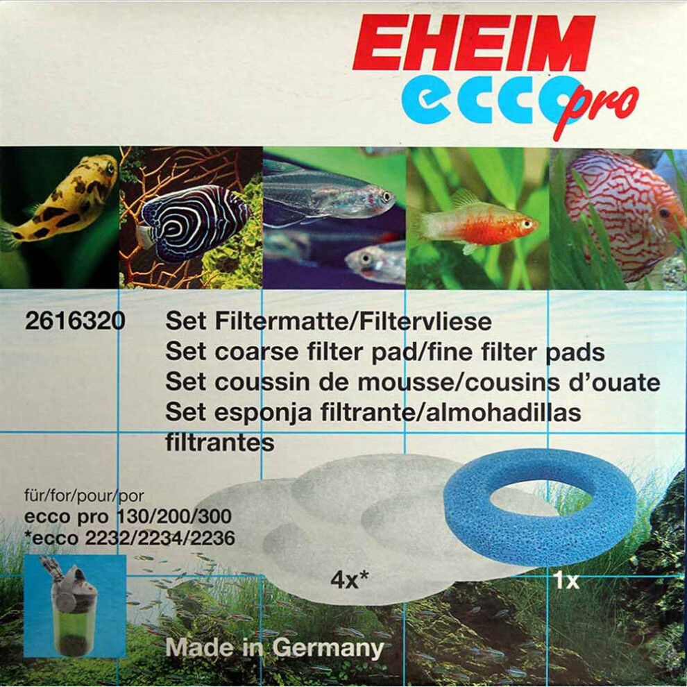 Eheim Filter Pad Set For Ecco Pro 130,200 & 300