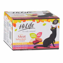 Hilife It's Only Natural Cat Can Luxury Meat Selection 12x70g (Pack of 4)