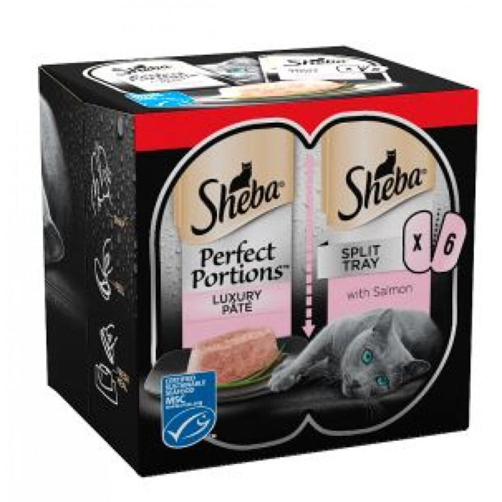 Sheba Perfect Portions With Salmon In Loaf 3X(2X37.5g) (Pack Of 8)