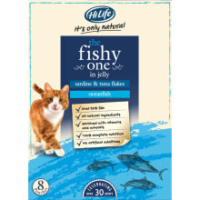 Hilife Its Only Natural Cat Pouch Multipack The Fishy One In Jelly 8x70g (Pack of 4)