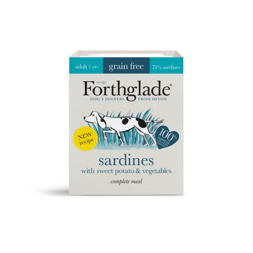 Forthglade Complete Grain Free Sardines With Sweet Potato & Veg 395g (Pack of 18)