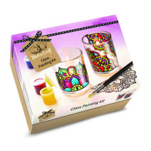 House Of Crafts Glass Painting Starter Craft Kit Paint 2 Candle Votives SC050