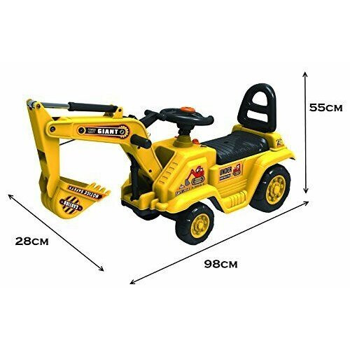 Childrens Large Excavator Yellow Ride on Digger Toy 1