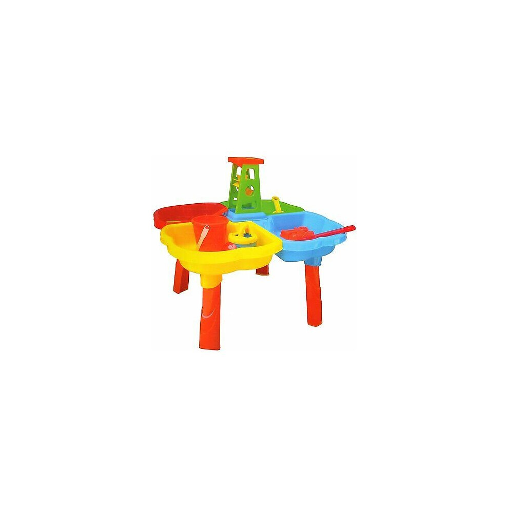 Kids Colourful 4 Section Outdoor Sand & Water Play Table Set 127