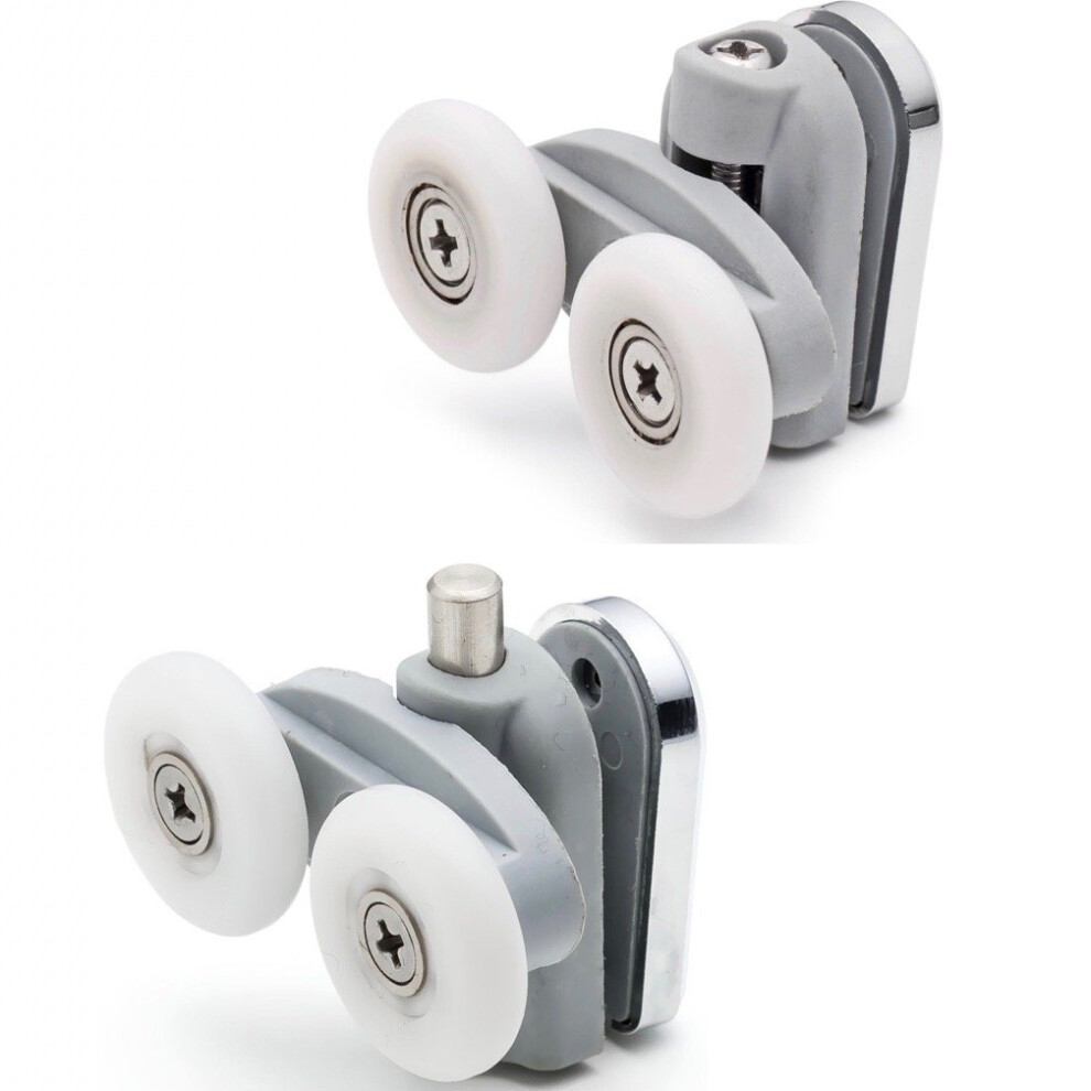(27Mm) Set Of 2 Double Shower Door Rollers/Wheels 23Mm 25Mm Or 27Mm Wheel Diameter L076 5060363617432