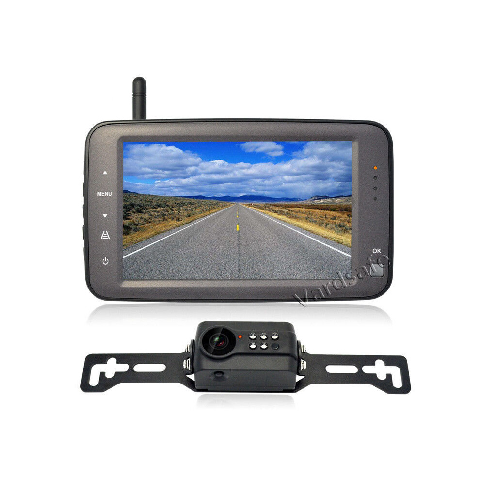 Vardsafe Digital Wireless License Plate Parking Rear View Reversing Backup Camera Kit For Car Van Rv Truck 8414763633849