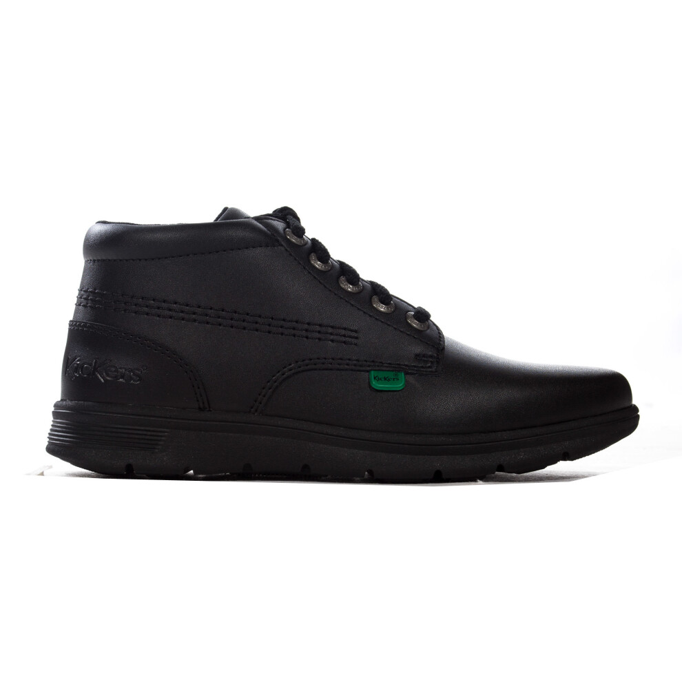 Kickers (, Uk 5) Kelland Lace Teen Leather Kids School Fashion Shoe Boot Black