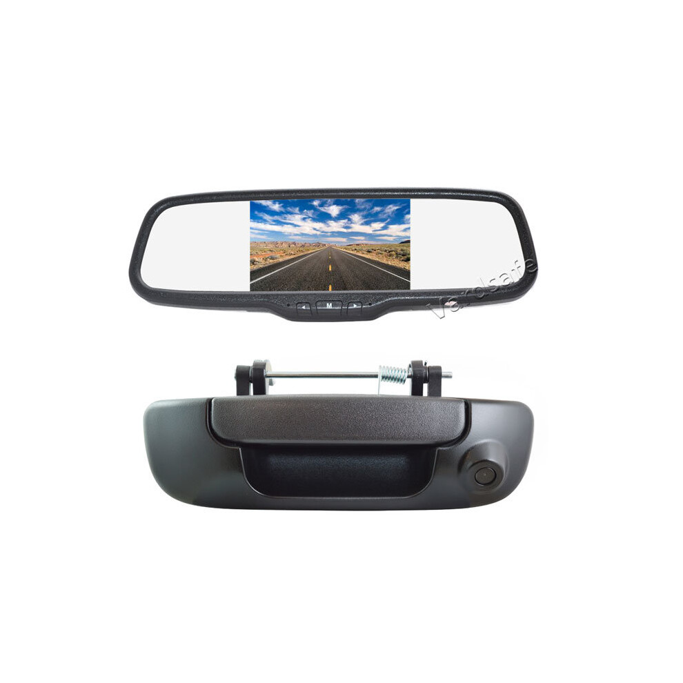 Vardsafe Tailgate Handle Reverse Backup Camera + Clip-On Mirror Monitor For Dodge Ram 1500 2500 3500 (2002-2008) 8414775821968